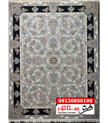 فرش افشان نورا فیلی حاشیه سرمه ای