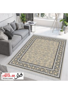 فرش سوفیا نقره ای + فرش سوفیا 700 شانه گل برجسته